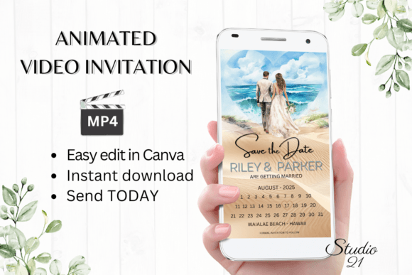 Beach Wedding Save the Date W2802B: A Digital Evaluation