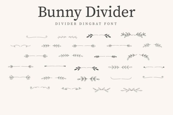 Bunny Divider: Ornamental Typography for Design