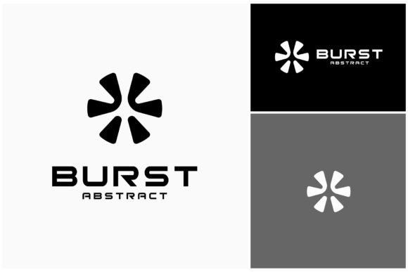 Burst Explosion Abstract Logo: Dynamic Brand Identity