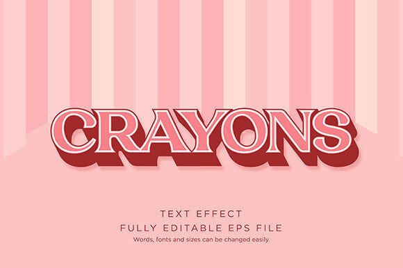 Crayon Text Effect Font Type Vector: A Creative Tool for Authentic Design