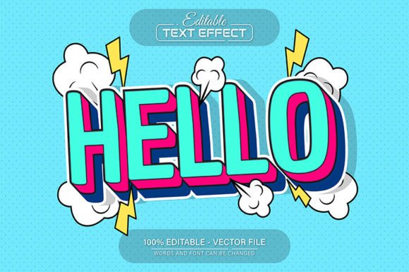 Elevating Visual Communication with the Hello Pop Art Text Effect Editable