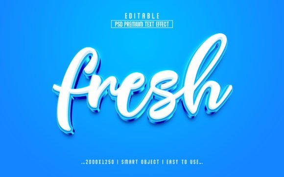 Fresh 3D Editable PSD Text Style: A Designer's Guide