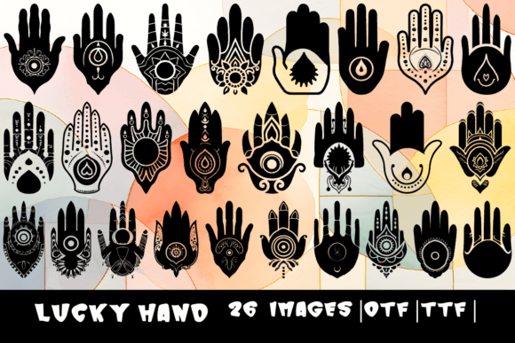 Lucky Hand: A Whimsical Digital Font Set for Creative Projects