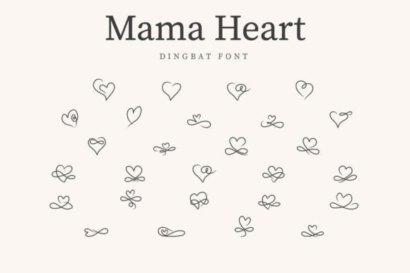 Mama Heart: A Practical Evaluation of a Love Line Dingbat Font