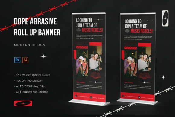 Maximize Your Brand Impact with the Dope Abrasive Roll Up Banner Template