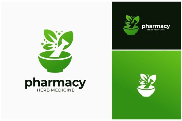 Pharmacy Herb Medicine Logo: A Versatile Identity for Natural Health Brands