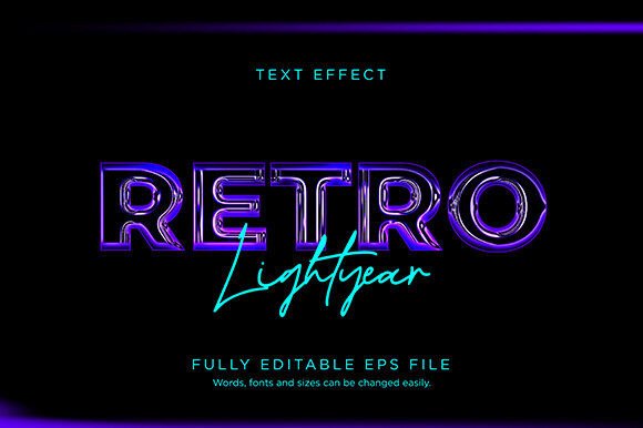 Retro Text Effect Font Type Vector Guide
