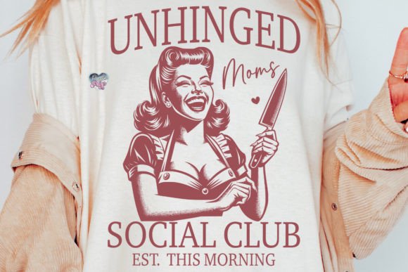 Unhinged Mom Social Club PNG Design