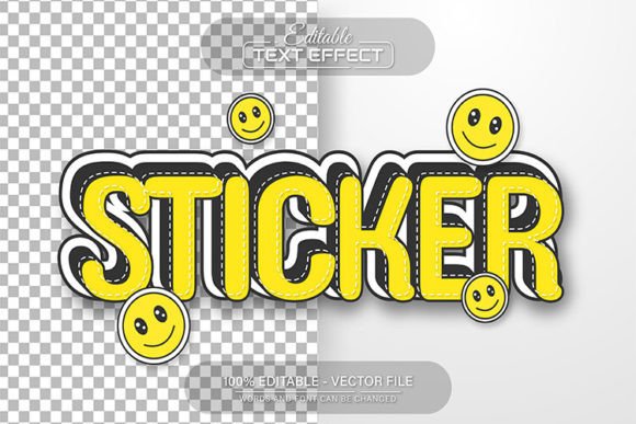 Yellow Sticker Text Effect Editable: A Versatile Design Asset for Modern Creatives